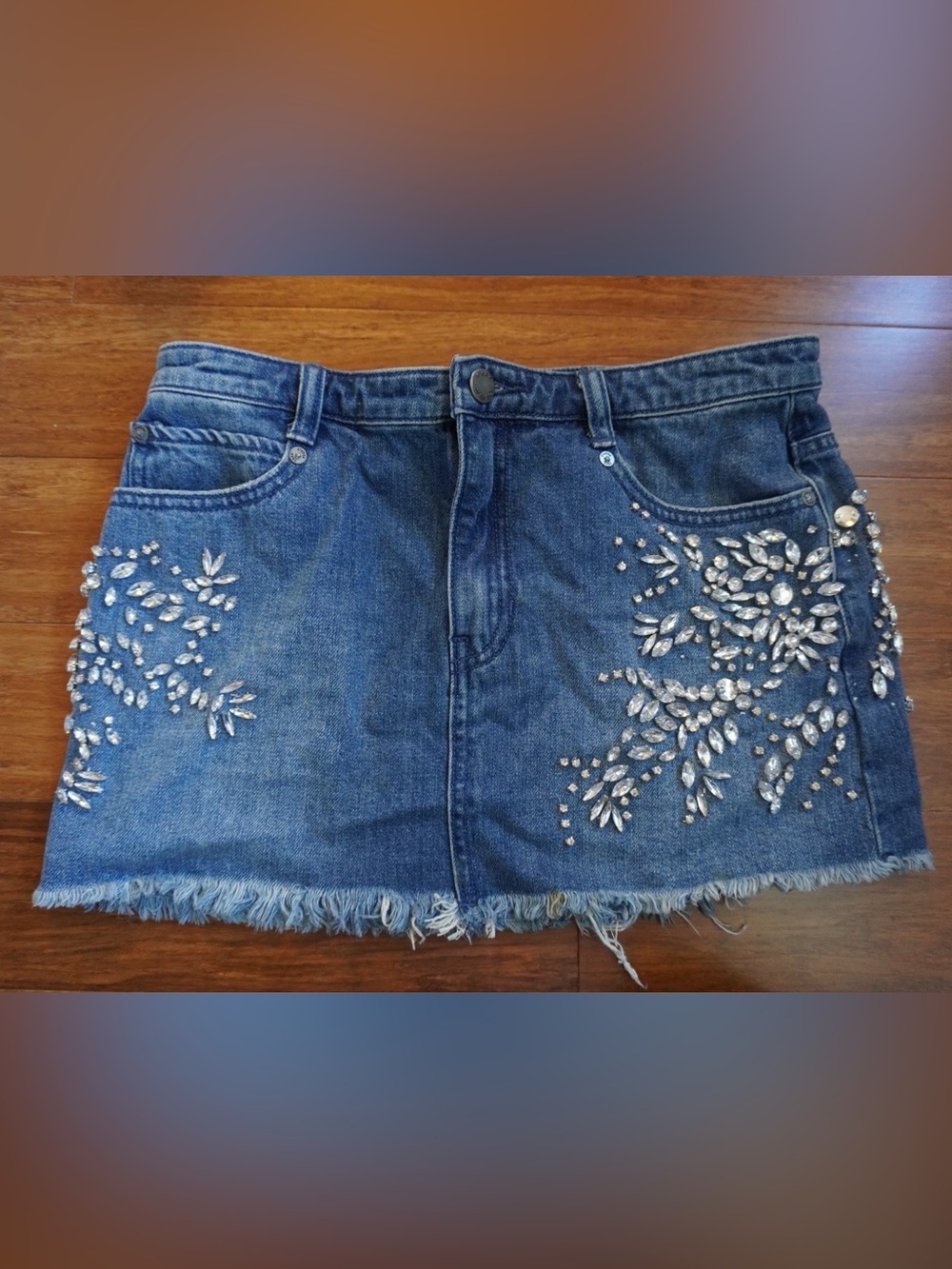 Free People Blue Denim Skirt